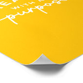 Christliches Zitat mit hellgelben Worten Poster (Ecke)