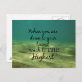 Christliches Zitat mit Inspiration: Erreichen des  Postkarte (Vorne/Hinten)