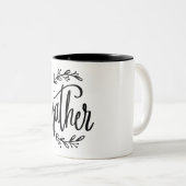 Christliches Zitat mit Inspiration sammeln Zweifarbige Tasse (VorderseiteRechts)