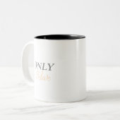 Christliches Zitat "Nur glauben" Minimalistisch ei Zweifarbige Tasse (Vorderseite Links)