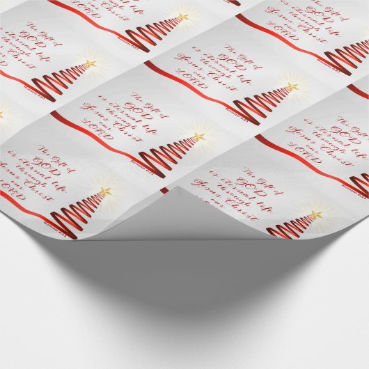 Christliches Zitat-Römer-6:23 /Wrapping Papier Geschenkpapier (Ecke)