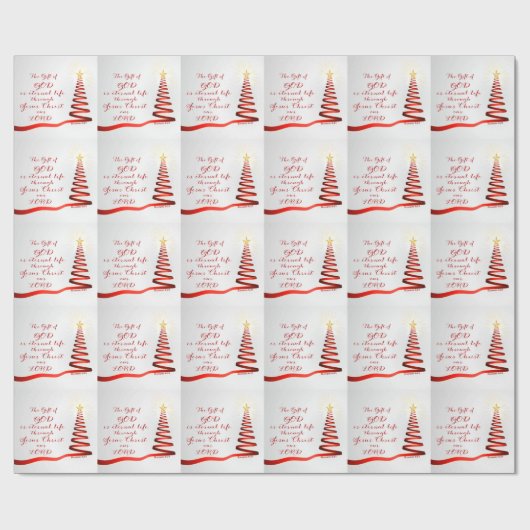 Christliches Zitat-Römer-6:23 /Wrapping Papier Geschenkpapier (Flach)