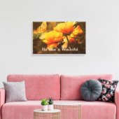 Christliches Zitat: Sein Name ist Leinwanddruck (Insitu (Wohnzimmer))