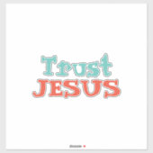 christliches Zitat "Trust JESUS" Aufkleber (Blatt)