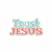 christliches Zitat "Trust JESUS" Aufkleber (Vorderseite)