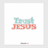 christliches Zitat "Trust JESUS" Aufkleber (Blatt)