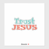 christliches Zitat "Trust JESUS" Aufkleber (Blatt)