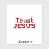 christliches Zitat "Trust JESUS" Aufkleber (Blatt)