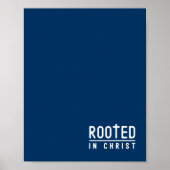 Christliches Zitat von Navy Blue Rooted Zitat Post Poster (Vorne)