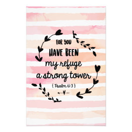 Christliches Zitat von Psalmen für Wasserfarben Fotodruck