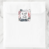 Christliches Zitat zu Fuß Quadratischer Aufkleber (Tasche)