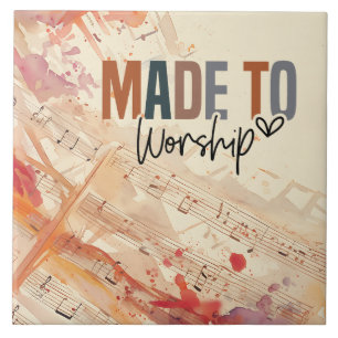 Christliches Zitat zum Anbeten gemacht Fliese