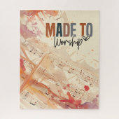 Christliches Zitat zum Anbeten gemacht Puzzle (Vertikal)