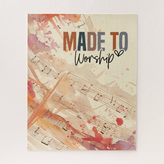 Christliches Zitat zum Anbeten gemacht Puzzle (Vertikal)