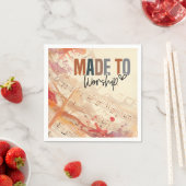 Christliches Zitat zum Anbeten gemacht Serviette (Beispiel)