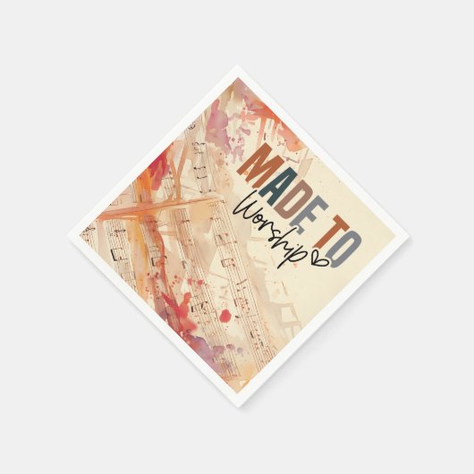 Christliches Zitat zum Anbeten gemacht Serviette (Ecke)