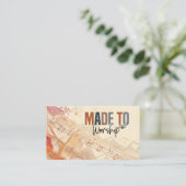 Christliches Zitat zum Anbeten gemacht Visitenkarte (Stehend Vorderseite)