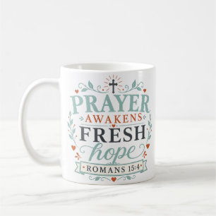 Christliches Zitat zum Gebet weckt neue Hoffnung Kaffeetasse