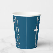 christliches Zitat zur "Liebe der Hoffnung" Pappbecher (Rechts)