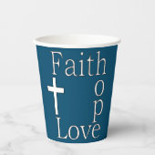 christliches Zitat zur "Liebe der Hoffnung" Pappbecher (Vorderseite)