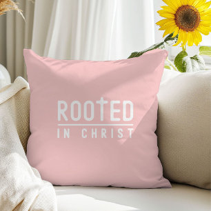 Christliches Zitatpfeil in Rosa Kissen