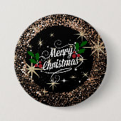 Christma-Grüße verzaubernd, funkeln und leuchten, Button (Vorderseite)