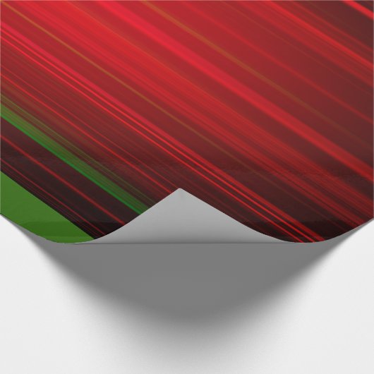Christma Red Lines mit Lime Green Design Geschenkpapier (Ecke)
