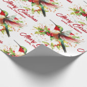 Christma Theme Hummingbird Geschenkpapier (Ecke)