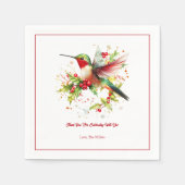Christma Theme Hummingbird Serviette (Vorderseite)