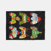 Christma Video Game Controller Weihnachtsmannmütze Fleecedecke (Vorderseite (Horizontal))