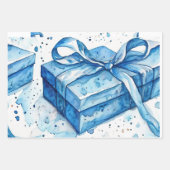 Christma Wrapping Paper Flat Sheet Set 3 Geschenkpapier Set (Vorderseite 3)