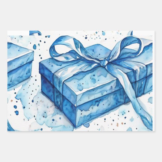 Christma Wrapping Paper Flat Sheet Set 3 Geschenkpapier Set (Vorderseite 3)