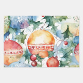 Christma Wrapping Paper Flat Sheet Set 3 Geschenkpapier Set (Vorderseite)
