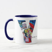 CHRISTMAI Y BRIEF / SANTA MIT VIOLIN MONOGRAM TASSE (Links)
