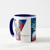 CHRISTMAI Y BRIEF / SANTA MIT VIOLIN MONOGRAM TASSE (Vorderseite Links)