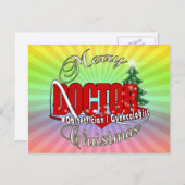 CHRISTMAKTOR OBSTETRIZISCH/GYNEKOLOGISTIN FEIERTAGSPOSTKARTE (Vorne/Hinten)