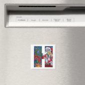 CHRISTMAL H BRIEF / SANTA MIT VIOLIN MONOGRAM MAGNET (In Situ (Geschirrspüler))