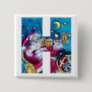 CHRISTMAL H SCHREIBEN / INSPIRIERT SANTA MONOGRAM BUTTON