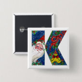 CHRISTMAL K BRIEF / SANTA RED RIBBON MONOGRAM BUTTON (Vorne & Hinten)