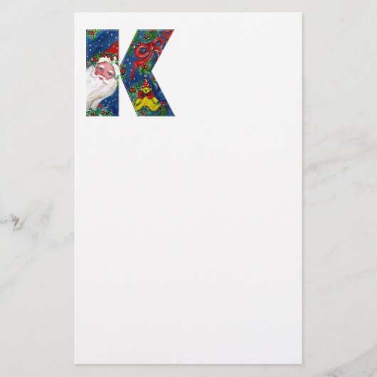 CHRISTMAL K SCHREIBEN / SANTA CLAUS MIT ROTEM RIBB BRIEFPAPIER (Vorderseite)