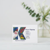 CHRISTMAL K SCHREIBEN / SANTA CLAUS MIT ROTEM RIBB VISITENKARTE (Stehend Vorderseite)