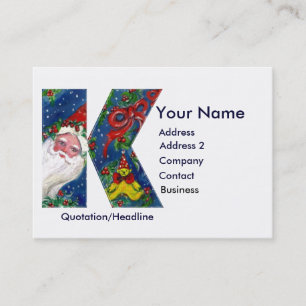 CHRISTMAL K SCHREIBEN / SANTA CLAUS MIT ROTEM RIBB VISITENKARTE
