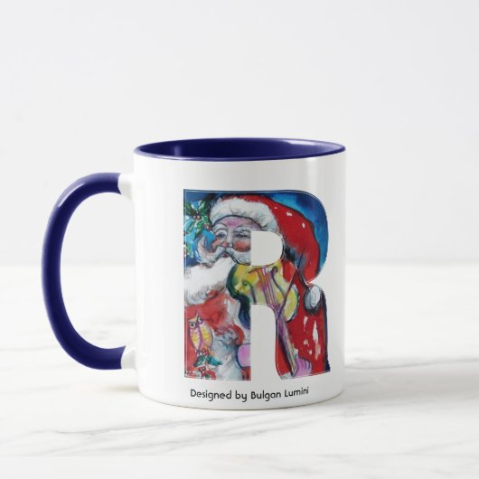 CHRISTMAL R SCHREIBEN / SANTA MIT VIOLIN-MONOGRAMM TASSE (Links)
