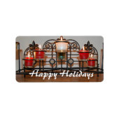 Christmans Candles Adressaufkleber (Vorne)