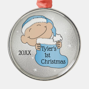 Christmas1st Christmas Blue Ornament Aus Metall