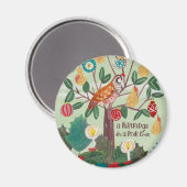 Christmas 12 days of Christmas Partridge Pear Tree Magnet (Vorderseite/Rückseite)