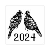 Christmas 12 days of Christmas Two turtle Doves Gummistempel (Prägung)