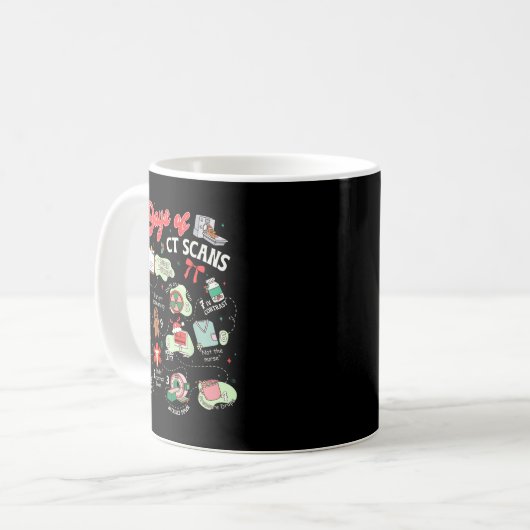 Christmas 12 Days Of Ct Technologist Cat Scan Radi Kaffeetasse (Vorderseite Links)