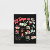 Christmas 12 Days Of Ct Technologist Cat Scan Radi Karte (Vorderseite)