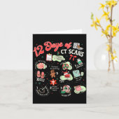 Christmas 12 Days Of Ct Technologist Cat Scan Radi Karte (Gelbe Blume)